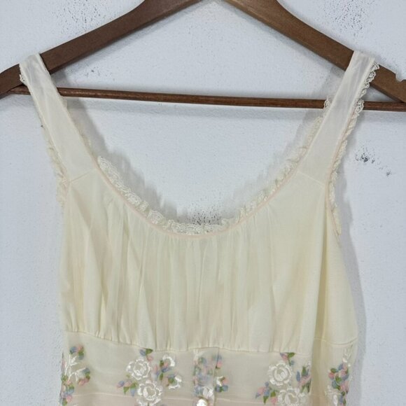 Vintage Delicate Miss Dear Cream Rose Lingerie Night Dress Embroidered‎ Floral - Picture 4 of 7